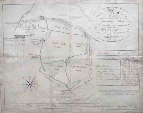  Manuscript Estate Map; Caton, Lancaster