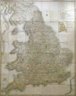  Cased First Edition Of Cary’s New Map of England 1794