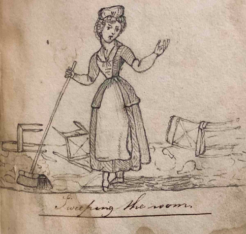Georgian juvenile drawing book 1829 with interesting provenance.